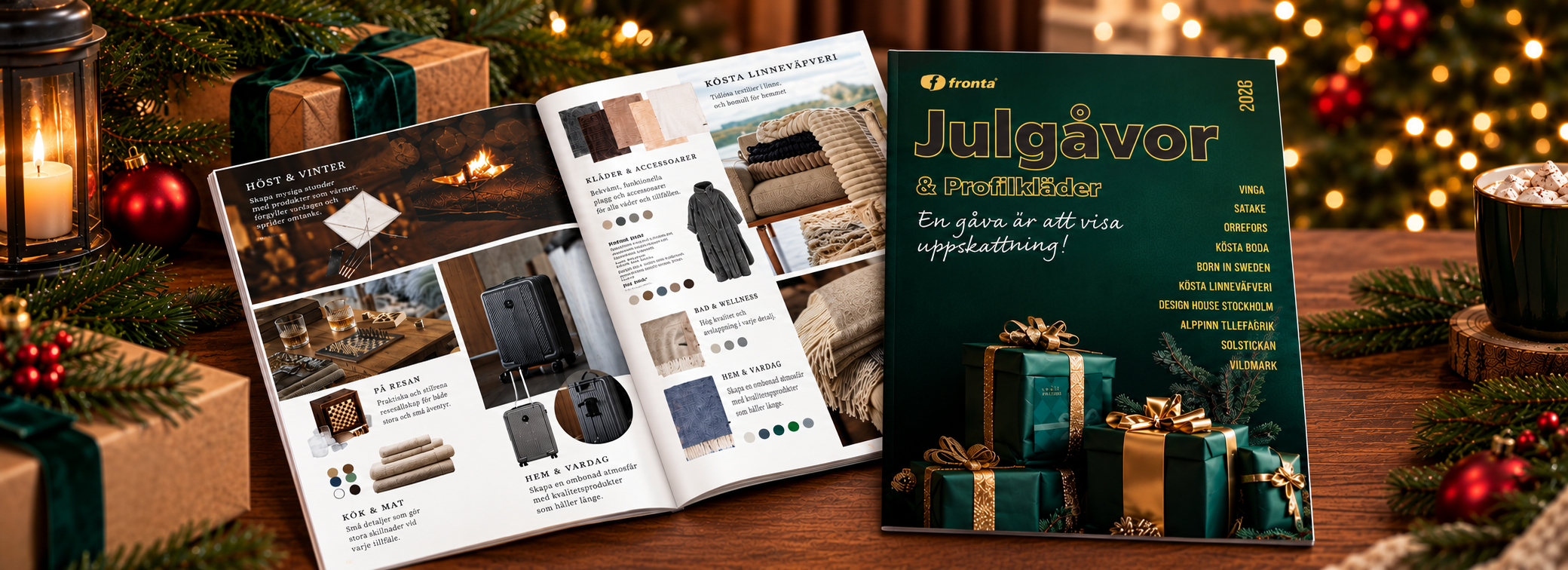 Julklubbskatalog i varm julmiljö